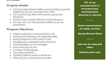 High Impact Communication Skills Workshop